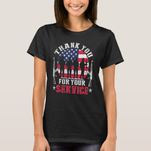 Thank You For Your Service Patriotic Veterans Day T-Shirt