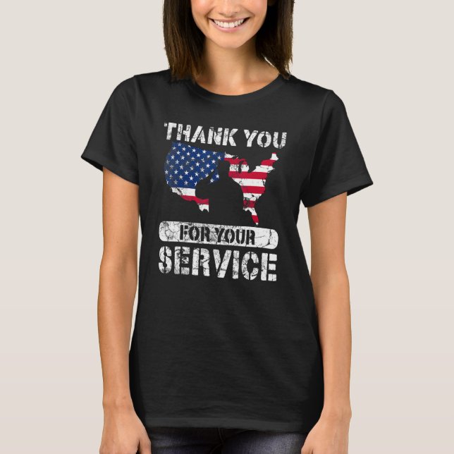 Thank You For Your Service Patriotic Veterans Day_ T-Shirt (Front)