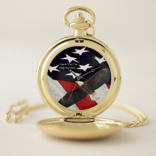 Thank You For Your Service Pocket Watch