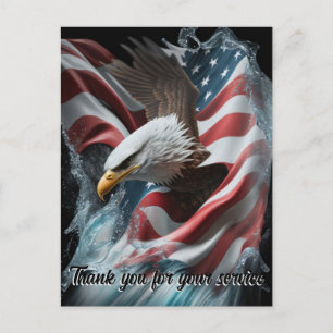 Thank you for your service postcard