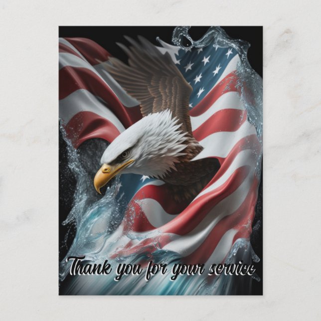 Thank you for your service postcard (Front)