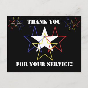 Thank you for your service! postcard