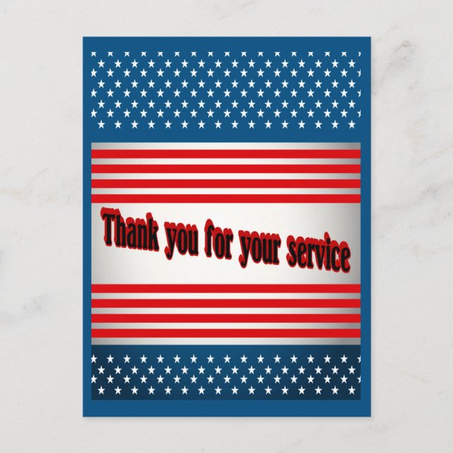 Thank you for your Service Postcard (Front)