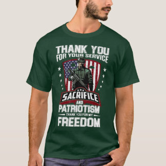 Thank You For Your Service Sacrifice Memorial Vete T-Shirt