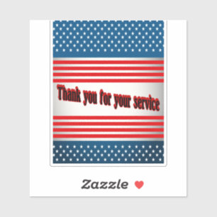 Thank you for your service sticker