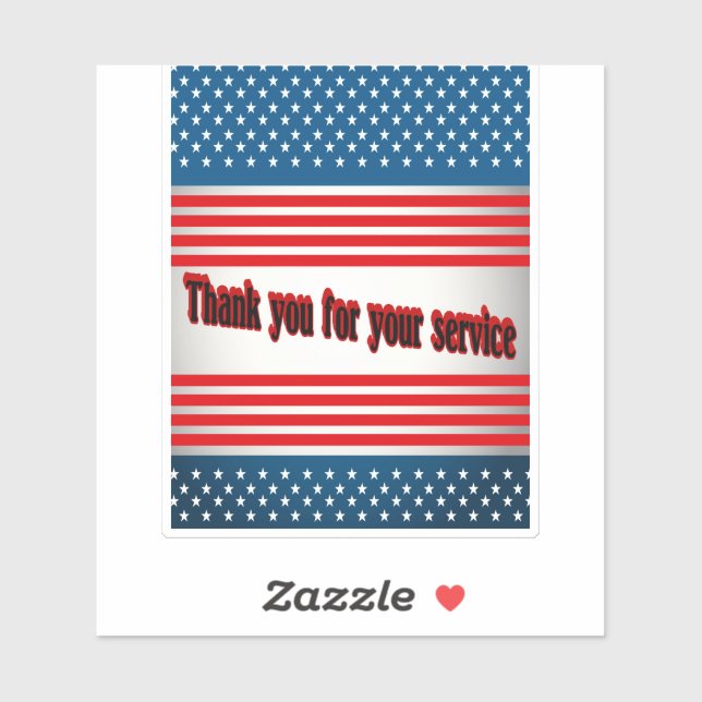 Thank you for your service  sticker (Sheet)