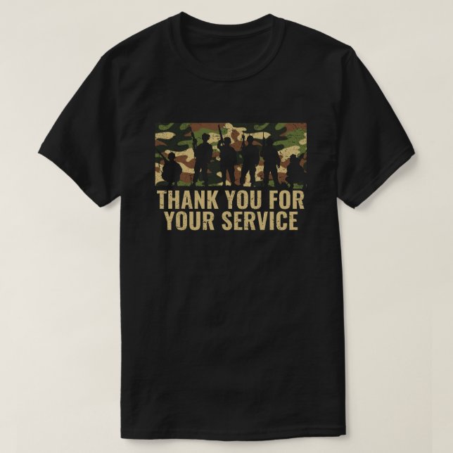 Thank You For Your Service T-Shirt (Design Front)