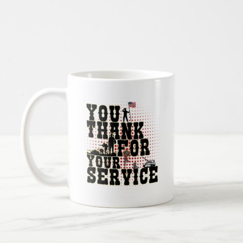Thank You For Your Service Veteran American Coffee Mug