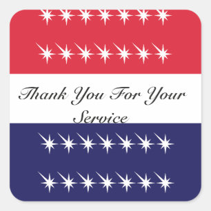 Thank You For Your Service Veteran Day Square Sticker