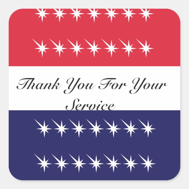 Thank You For Your Service  Veteran Day  Square Sticker (Front)