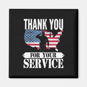 Thank You For Your Service Veteran Patriot Militar Magnet