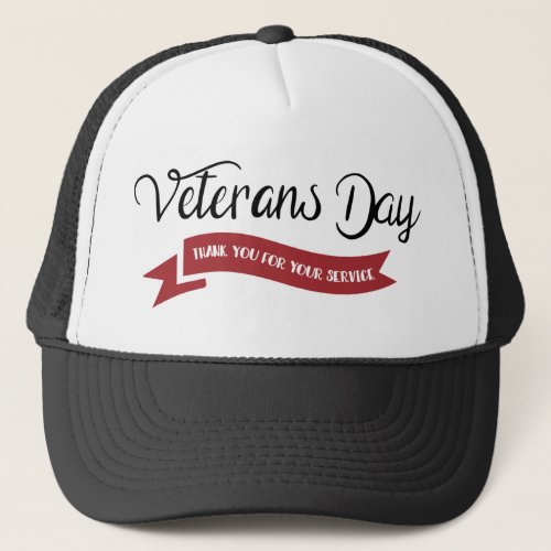 Thank you for your Service Veteran Trucker Hat