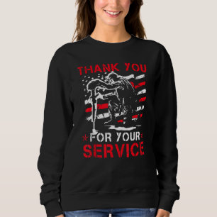 Thank You For Your Service Veteran US Flag Veteran Sweatshirt