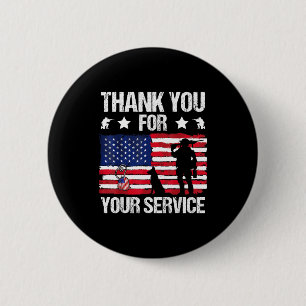 Thank You For Your Service Veterans Belgian Malino Button