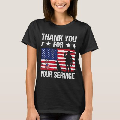 Thank You For Your Service Veterans Belgian Malino T-Shirt