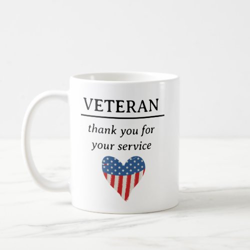 Thank You For Your Service Veterans Coffee Mug