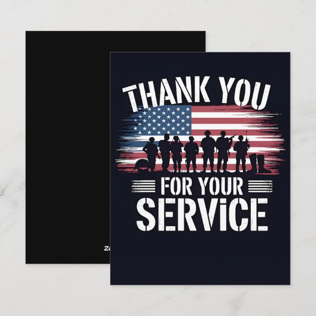 Thank You for Your Service: Veterans Day 2025  Holiday Card (Front/Back)