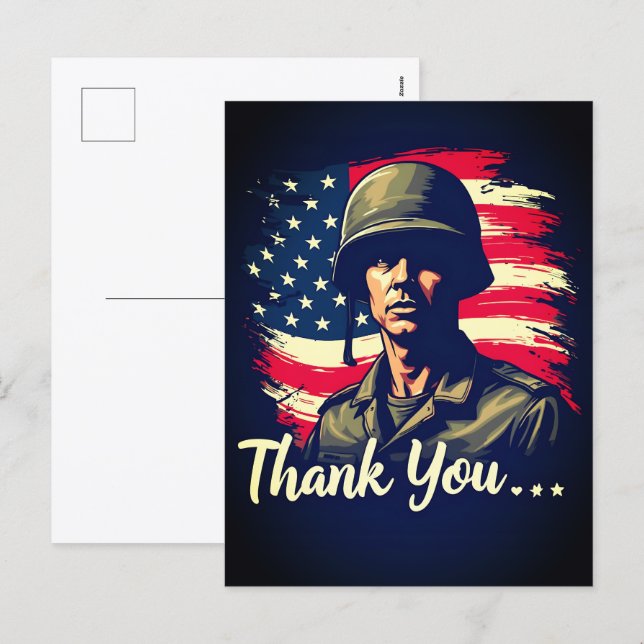 Thank You for Your Service: Veterans Day 2025  Holiday Postcard (Front/Back)