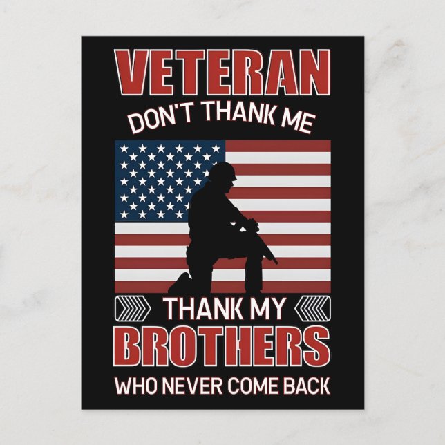 Thank You for Your Service: Veterans Day 2025  Holiday Postcard (Front)