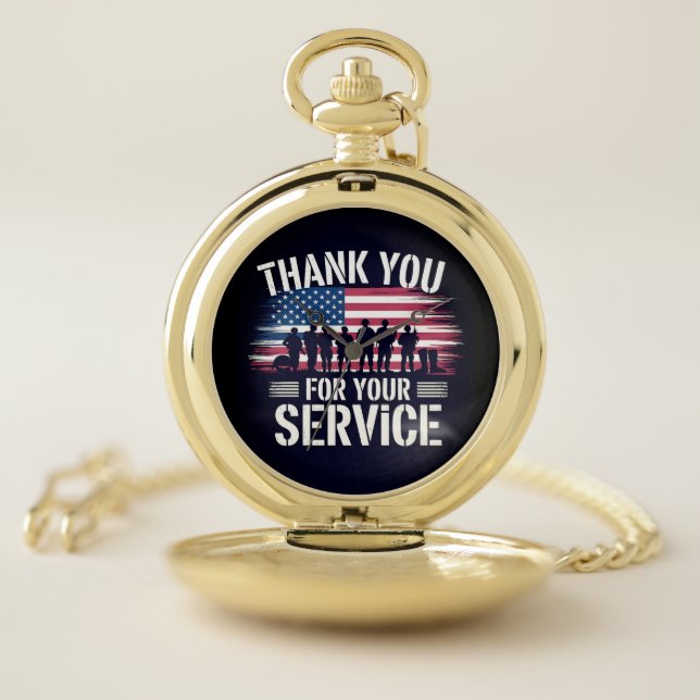 Thank You for Your Service: Veterans Day 2025  Pocket Watch (Inside)