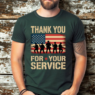 THANK YOU FOR YOUR SERVICE Veterans Day Tribute T-Shirt