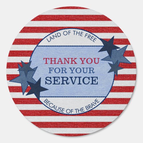 Thank You for Your Service Veterans Rustic Denim Sign