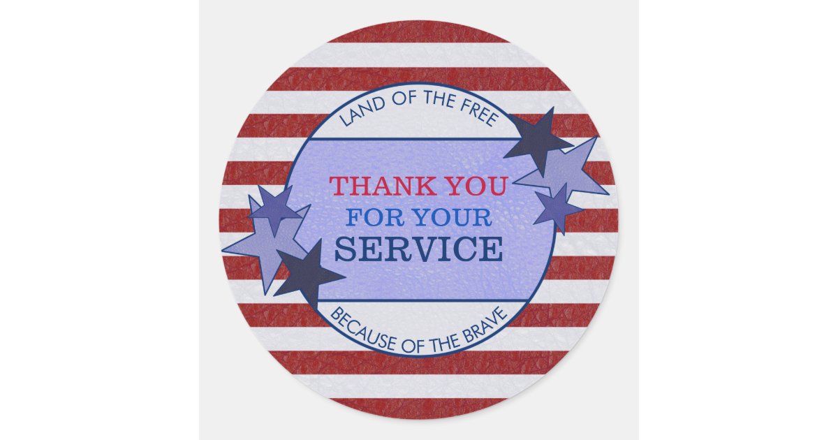 Thank You for Your Service Veterans Rustic Leather Classic