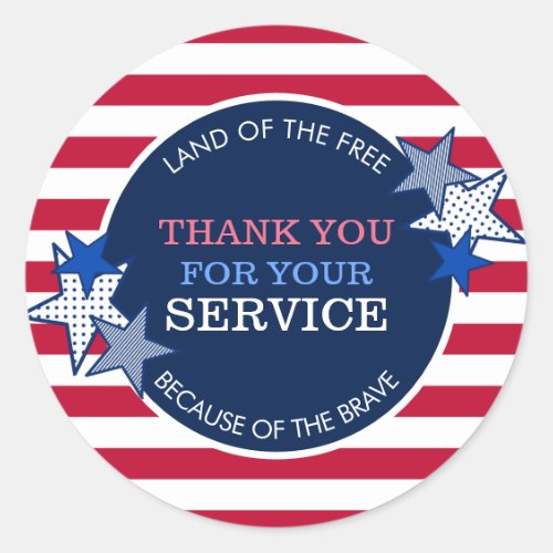 Thank You for Your Service Veterans Stars Stripes