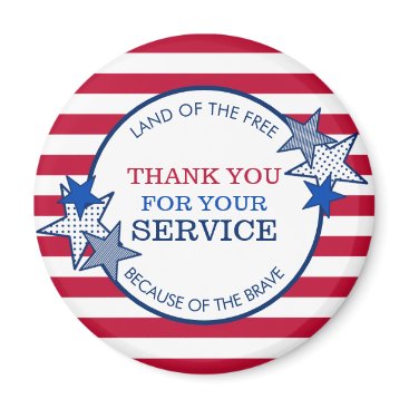 Thank You for Your Service Veterans Stars Stripes Magnet Thank You for Your Service Veterans Stars Stripes Magnet
