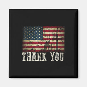 Thank You For Your Services Patriotic - Veterans D Magnet