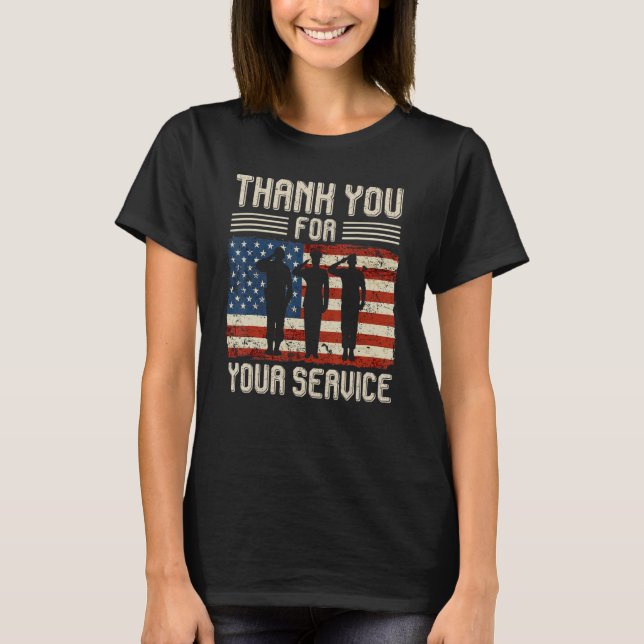 Thank you for your services Patriotic - veterans d T-Shirt (Front)