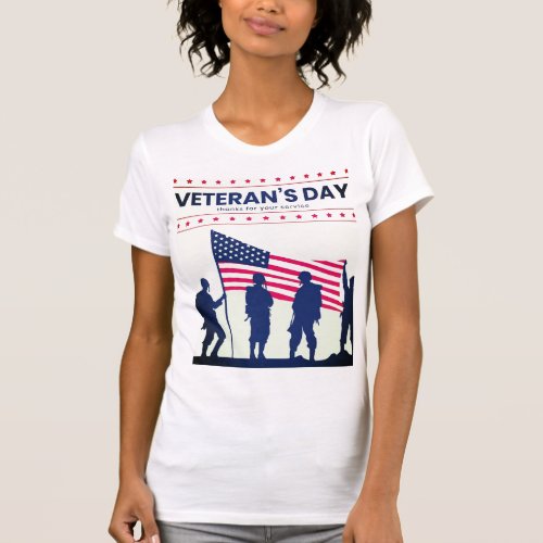 Thank you for your services Patriotic Veterans Day T_Shirt