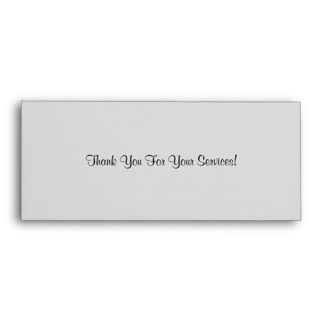 Thank You For Your Services Wedding Envelope (Front)
