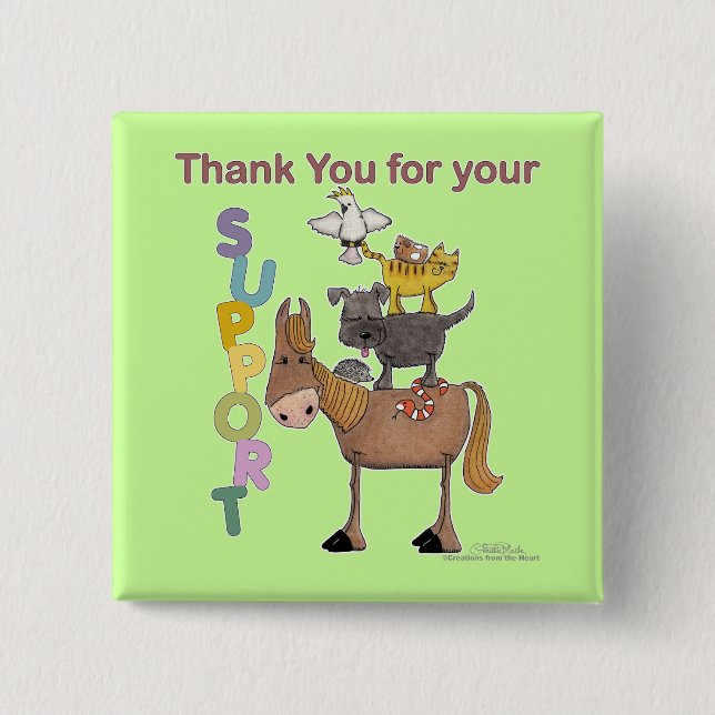 Thank you for your Support Button (Front)
