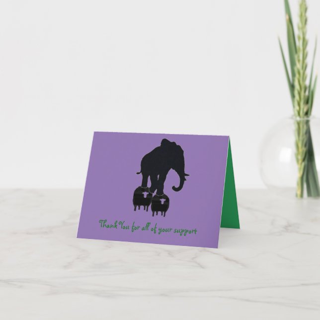 Thank you For your Support Card (Front)