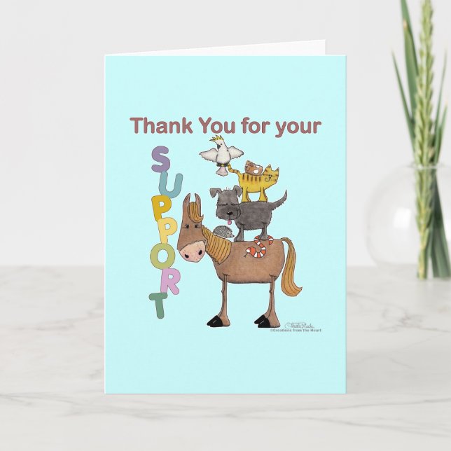 Thank you for your Support Card (Front)