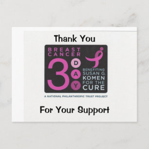 Thank You For Your Support - Customized Postcard