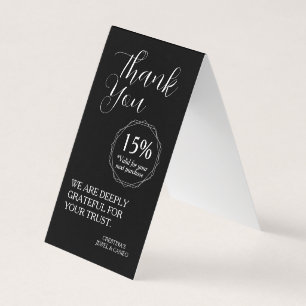 Thank You for Your Support Discount Voucher Business Card