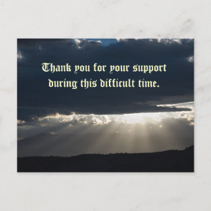 Thank you for your support during this di... postcard