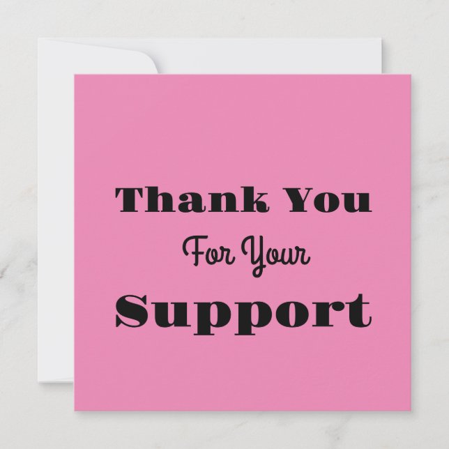 Thank You For Your Support Invitation (Front)