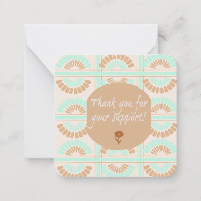 Thank You for your Support: Note Card (Front)