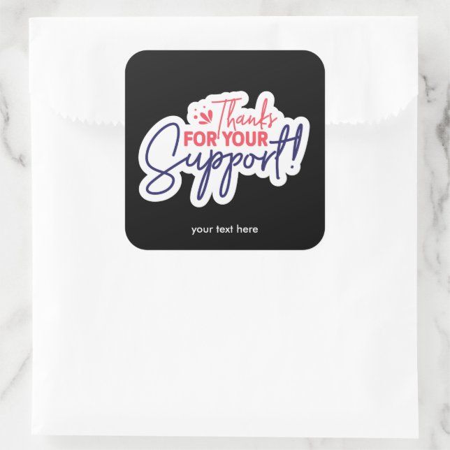 Thank you for your support sticker (Bag)