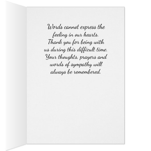 Thank you for your sympathy. (Inside (Right))