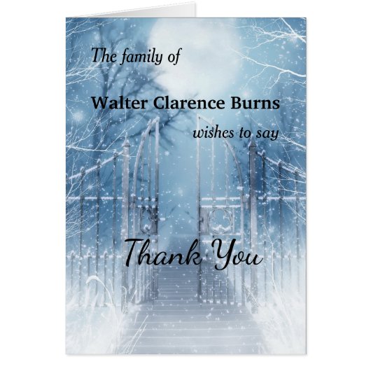 Thank you for your sympathy. cards (Front)