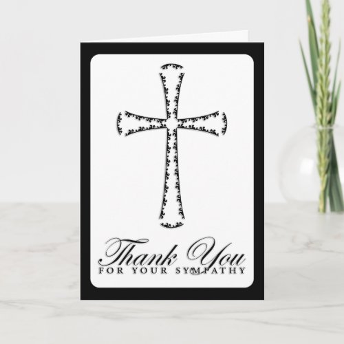 thank you for your sympathy elegant cross