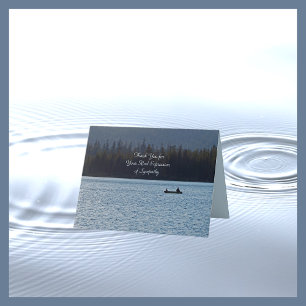 Thank You for Your Sympathy Fishermen on Lake Card