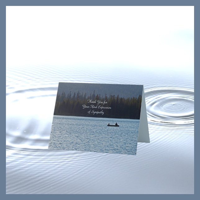 Thank You for Your Sympathy Fishermen on Lake Card (Creator Uploaded)