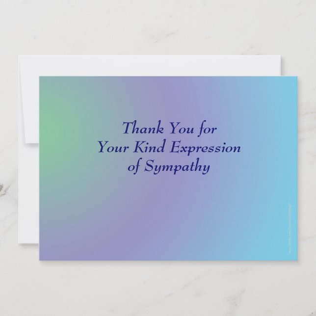 Thank You for Your Sympathy, Pastel Blue Purple (Front)