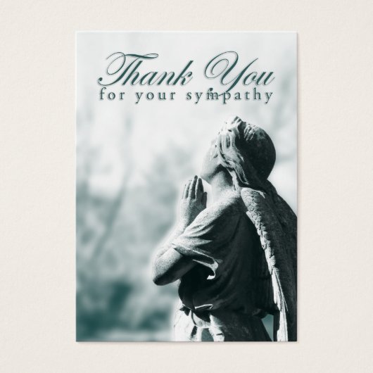 thank you for your sympathy (praying angel) (Front)