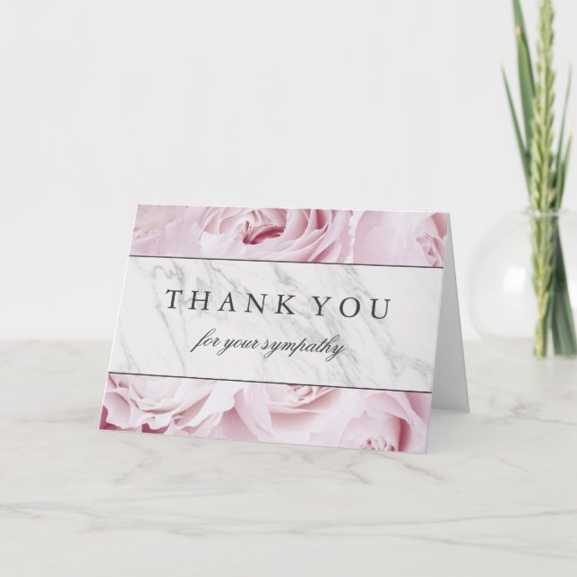 Thank You for Your Sympathy | Roses & Marble (Front)